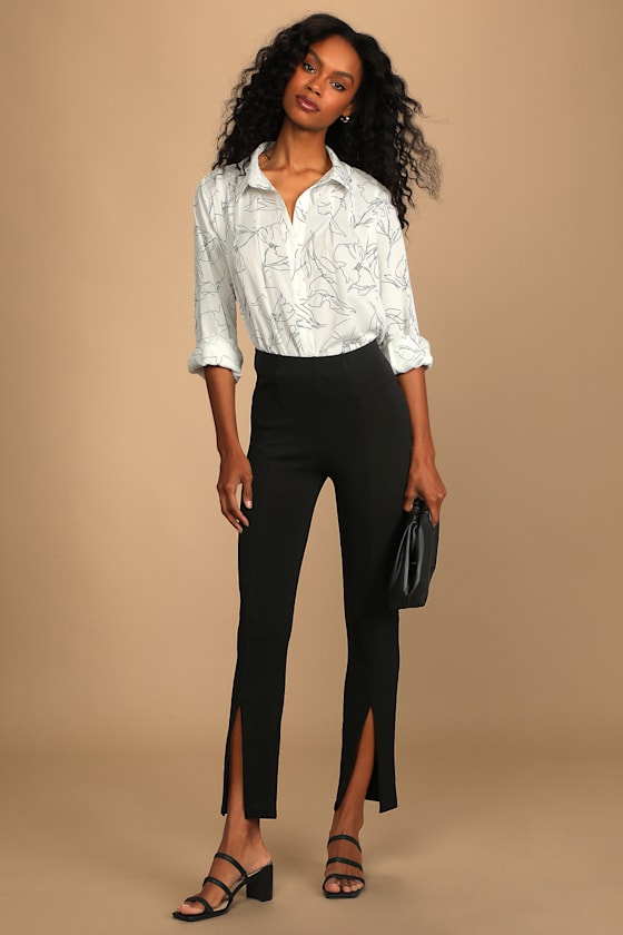 Trouser Pants - High-Waisted Pants - Lulus