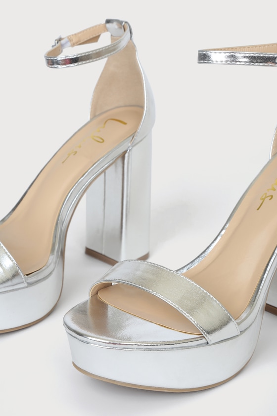 Silver Platform Heels Collection Selected | up2step