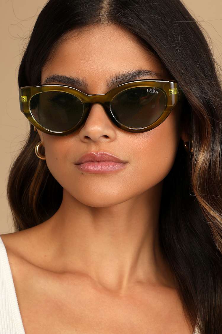 I-SEA Ashbury Sky - Green Cat-Eye Sunglasses - Cat-Eye  display picture 2