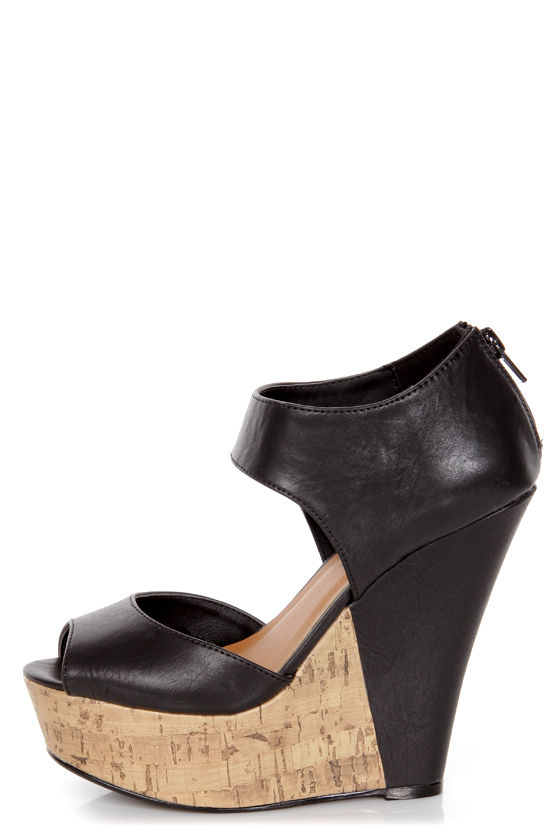 peep toe platform wedges