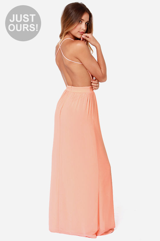 lulus peach dress