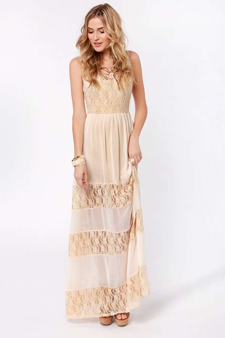 pretty cream dresses cream color prom dress Pretty Spaghetti Straps Long A-line Prom Dresses V-neck Simple Prom Gowns
