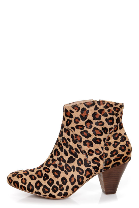 Steve Madden Proccess Leopard Pony Fur Ankle Booties - $129.00 - Lulus