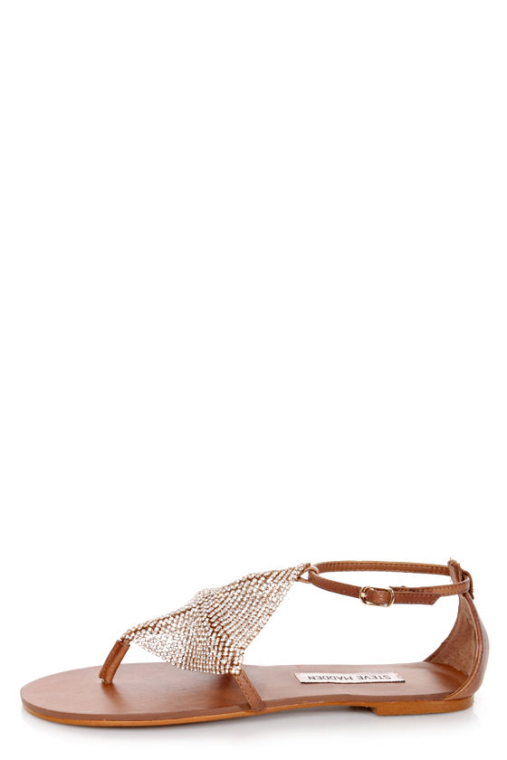 steve madden spiked cognac sandals