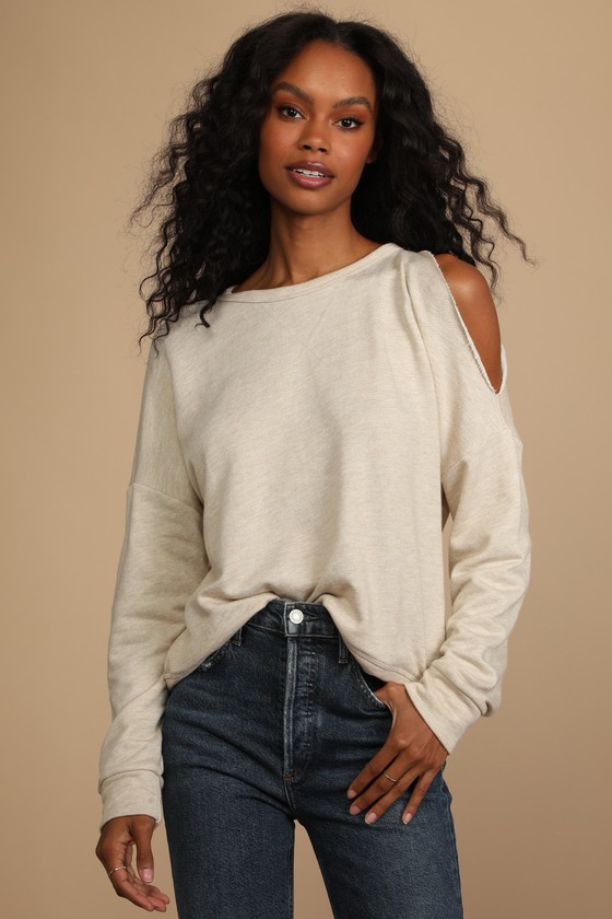 beige sweatshirt women