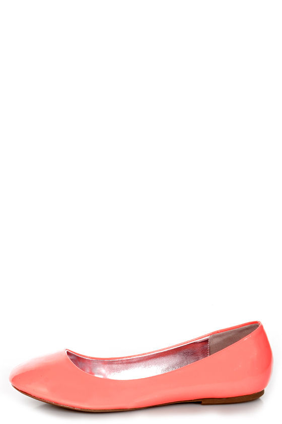 coral ballet flats