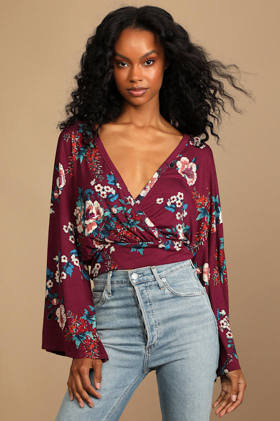 Kimono Sleeve Top - Crop Top 