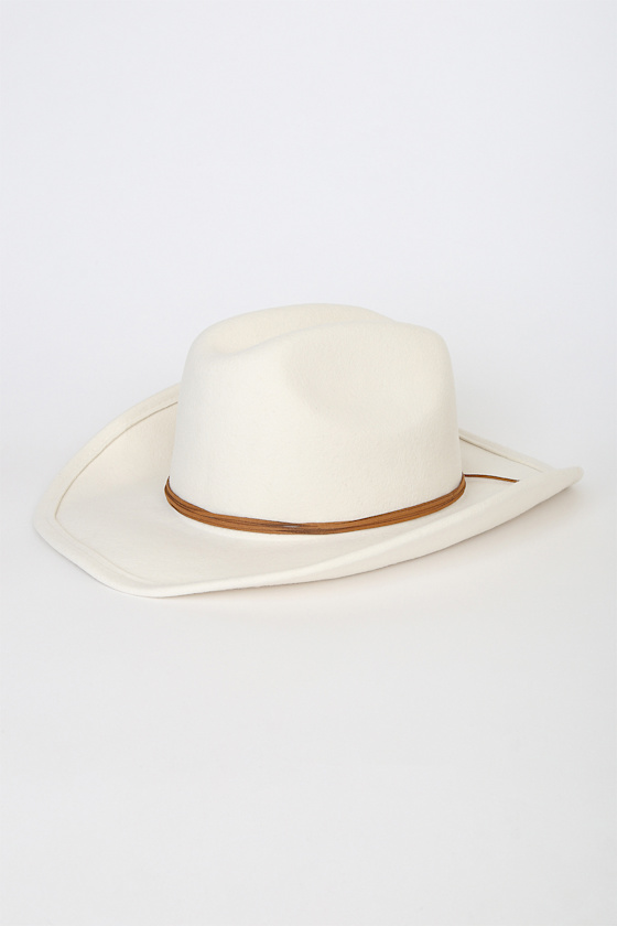 Cowboy Like Me Bone Wool Wide-Brim Hat 3