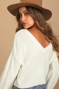 Double the Fun Ivory Knit Reversible Sweater