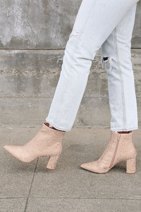 cady rhinestone ankle booties
