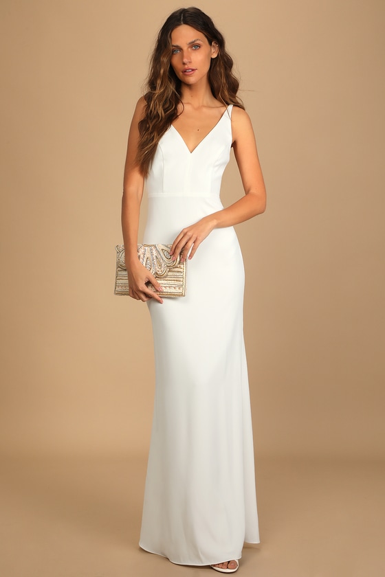White Maxi Dress - Sleeveless Maxi Dress - Mermaid Maxi Dress - Lulus