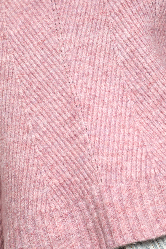 Lavender Sweater - Knit Sweater - Turtleneck Sweater - Pullover - Image 5