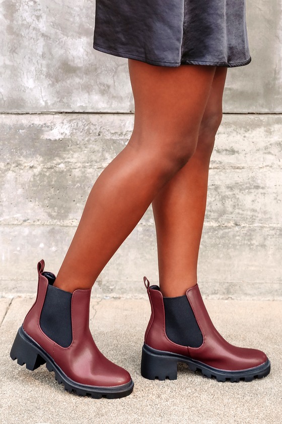 Oxblood ankle boots top