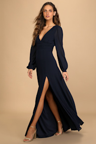 Love You So Navy Long Sleeve Maxi Dress 6