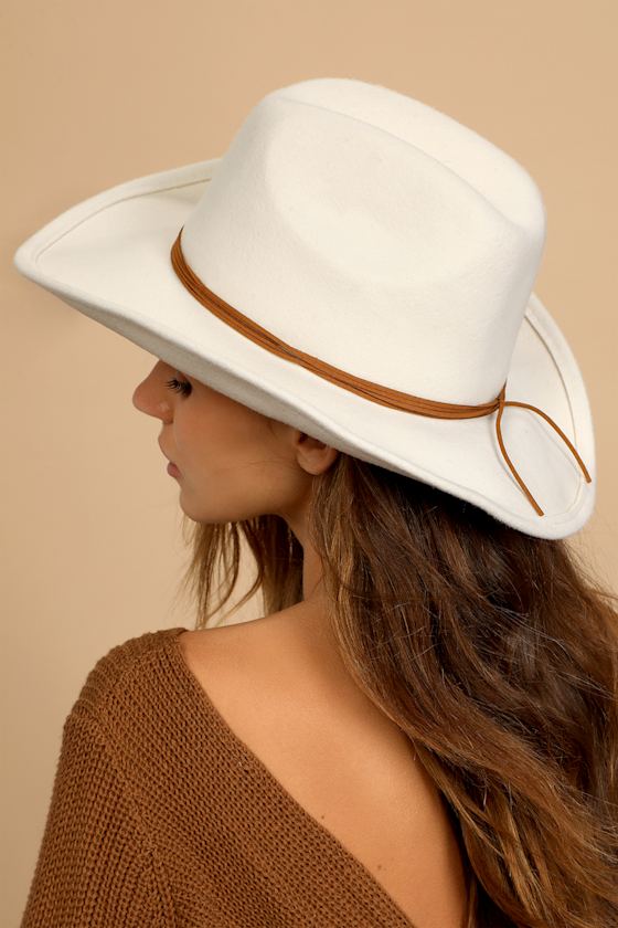 Cowboy Like Me Bone Wool Wide-Brim Hat 1