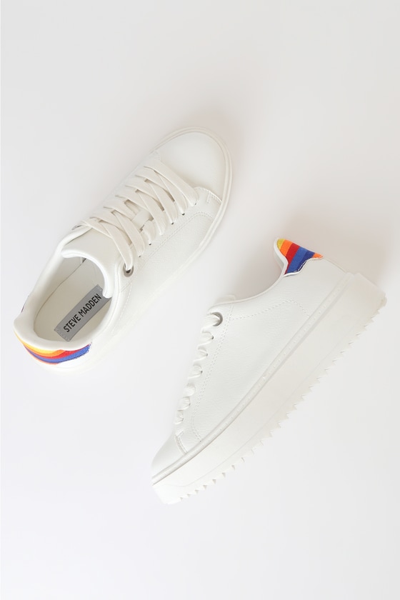 Steve madden rainbow platform sneakers discount