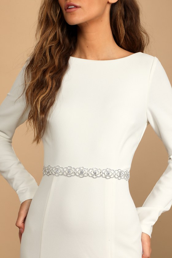 silver sash belt