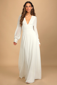 Talk About Divine White Long Sleeve Backless Maxi Dress 6