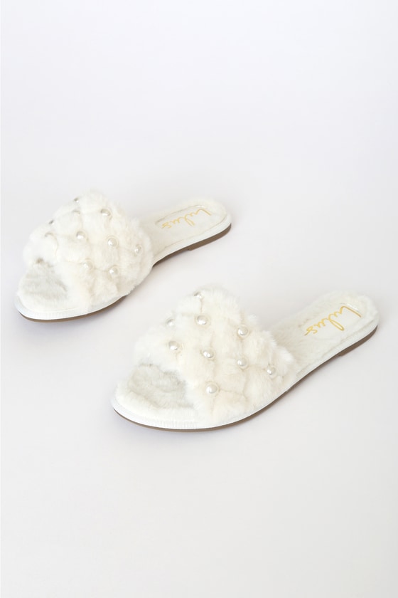Womens Jasmine Pearl Slide Sandals A New Day Cream｜TikTok Search