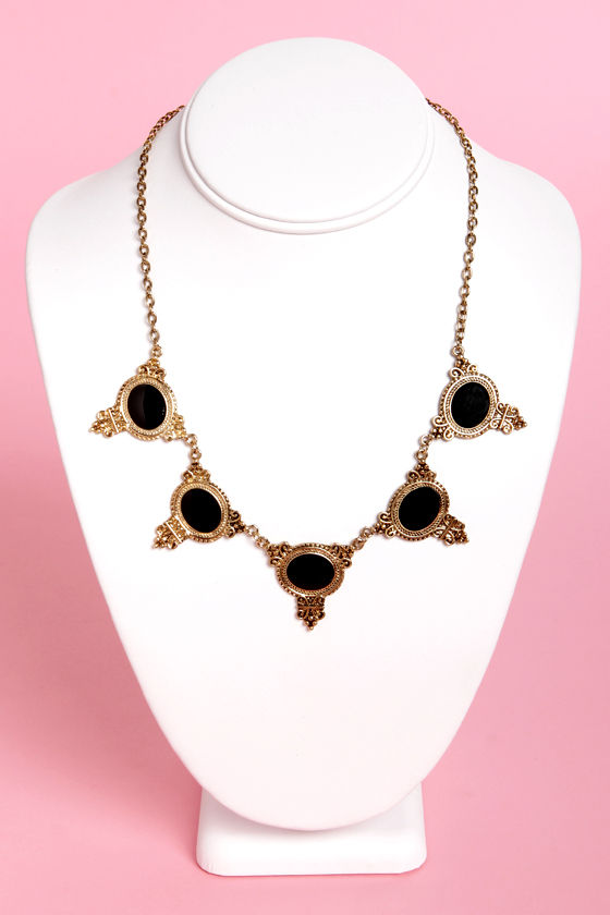 Black Necklace Gold Necklace Baroque Necklace 13.00 Lulus