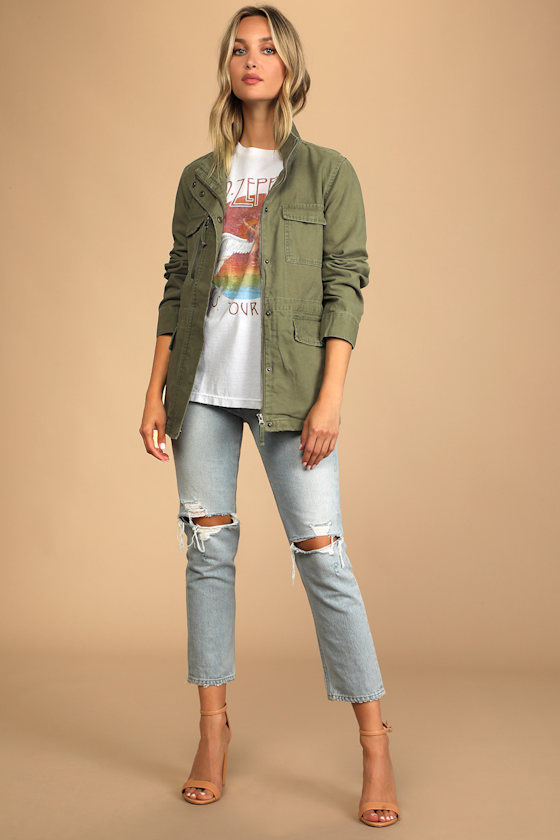 California Olive Green Military Jacket 5