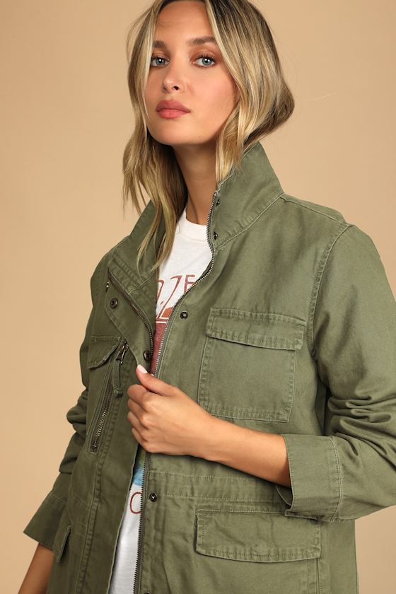 O'Neill California Military Jacket - Olive Green Utility Jacket