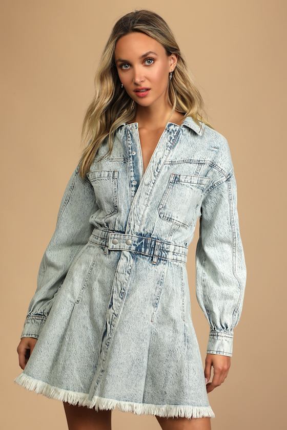 People Chain of Command - Denim Dress 