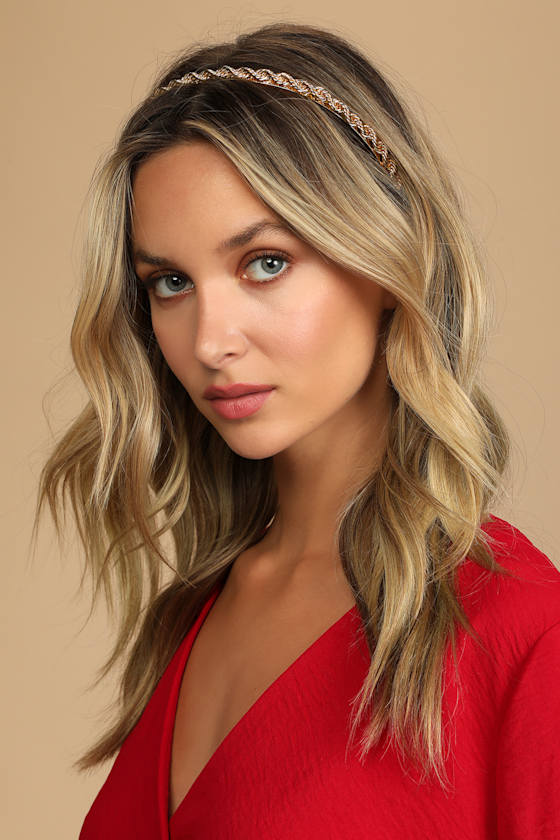 Gold Headband Gold Chain Headband Twisted Metal Headband Lulus