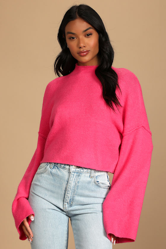 Hot Pink Mock Neck main image 1