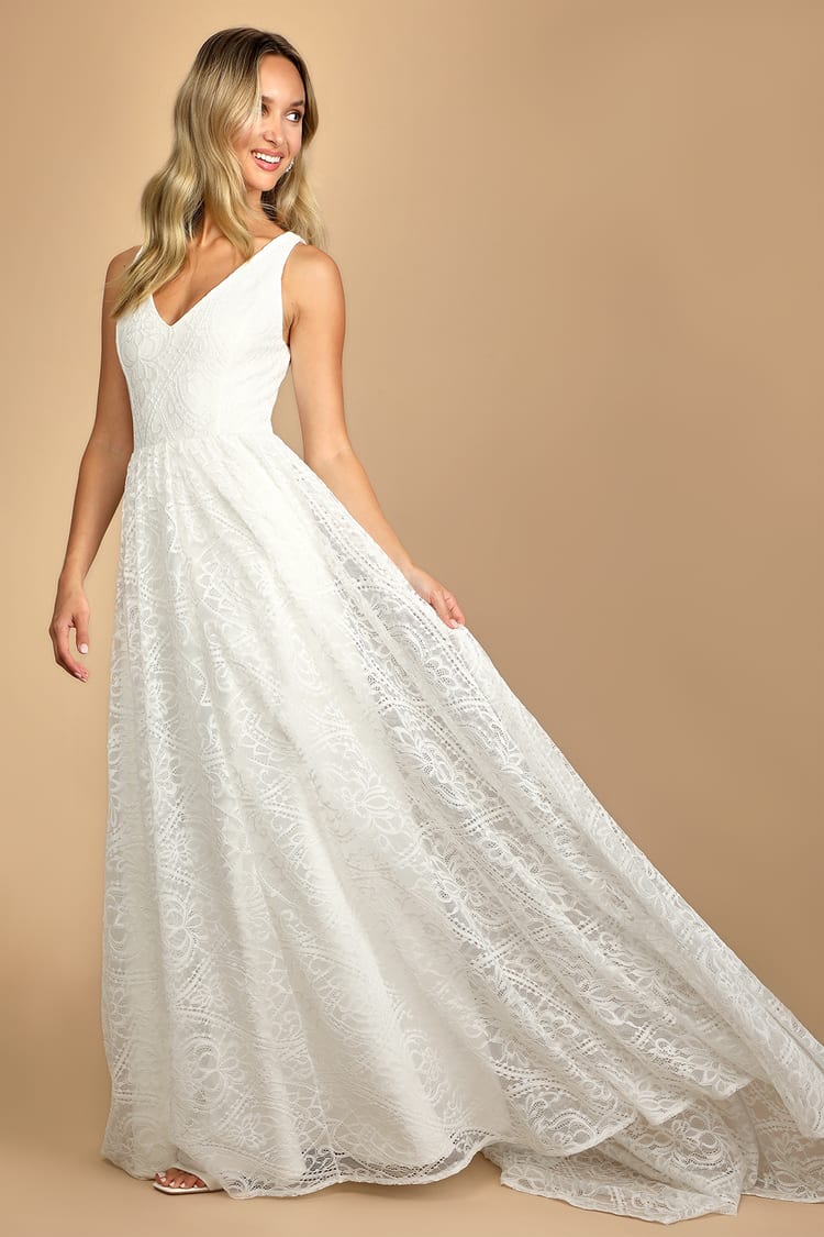 white aline maxi dress