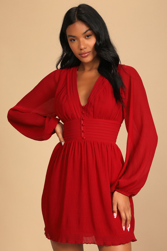 Lulus wine red dress sale