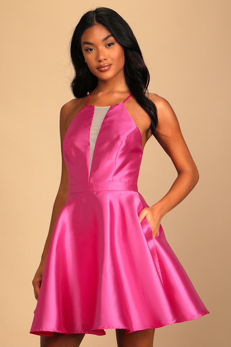 hot pink maxi dress casual Havana Hot Pink Maxi Dress