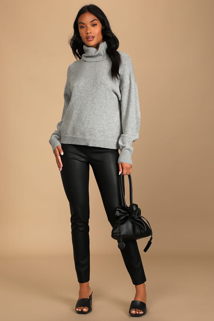 Free People Midnight - Vegan Suede Leggings - Black Leggings - Lulus