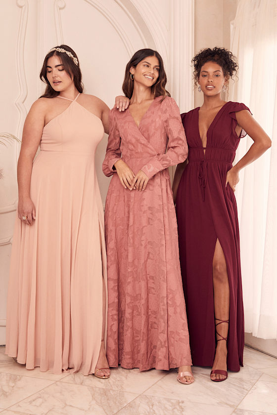 I'm All Yours Burgundy Ruffled Maxi Dress 7