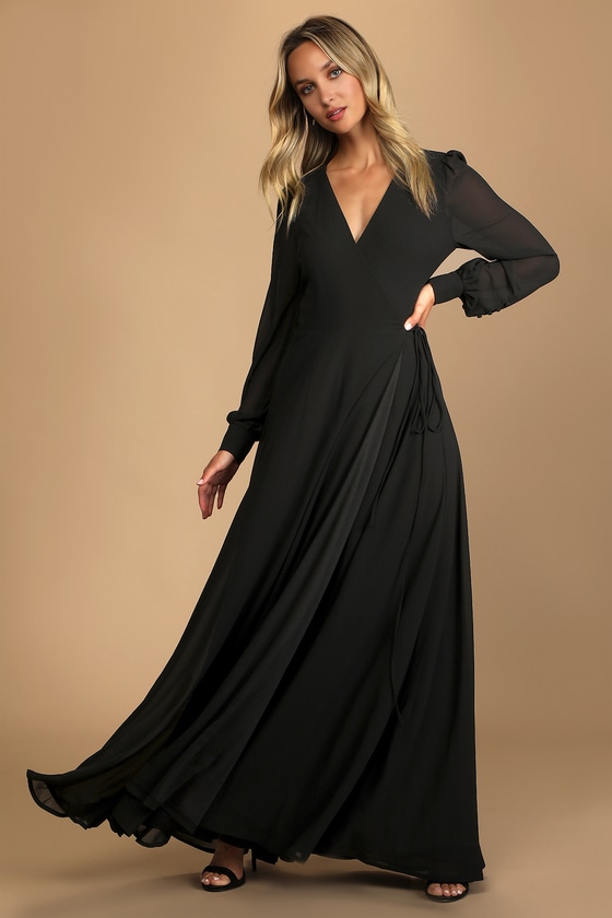 Long Black Bridesmaid Dresses Convertible – alinanova