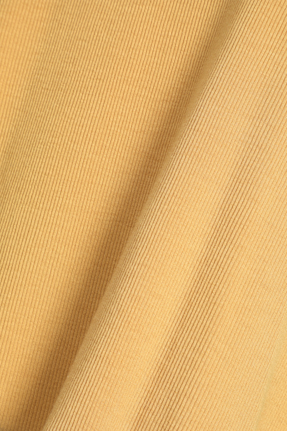 Sweet Side Peach Ribbed Cutout Long Sleeve Top - thumbnail 5