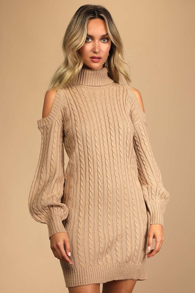 navy blue dress for baby girl Tell You Everything Taupe Brown Ribbed Sweater Dress – Shop the Mint