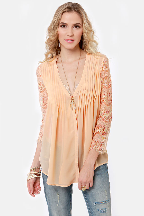 flowy lace top