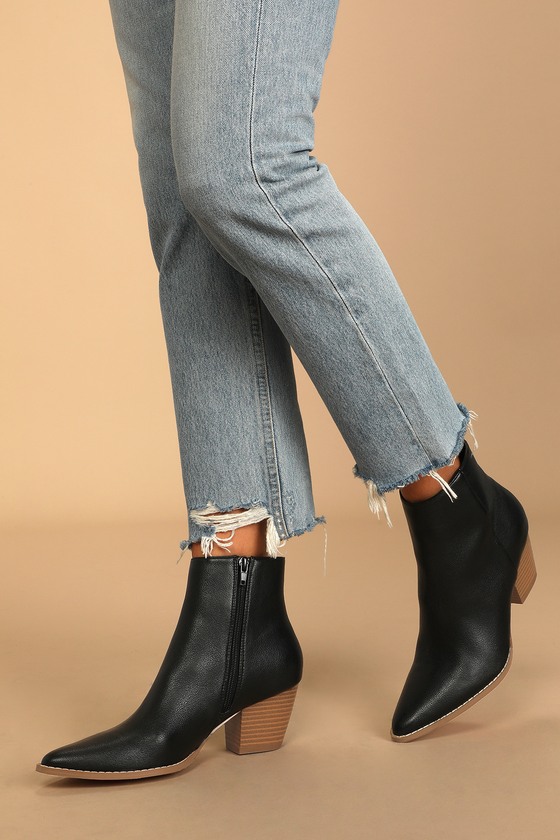 Lulus X Matisse Spirit - Black Ankle Boots - Black Booties