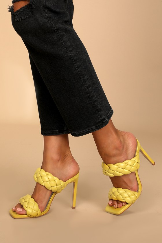 Kenley Citron Braided High Heel Sandals