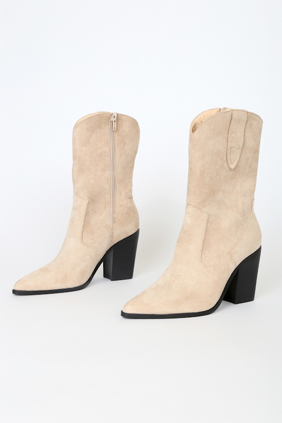 mid calf pointed boots