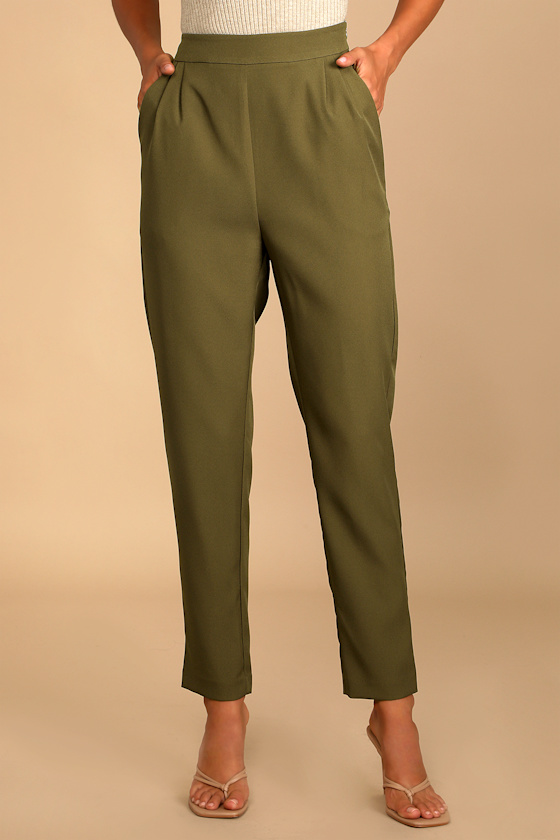 Like Clockwork Olive Green Trouser Pants 10