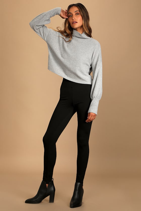 Office Casual Black High-Waisted Leggings 10