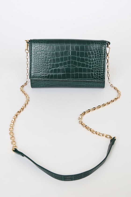 green crocodile wallet