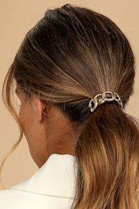 Chic Connection Gold Chain Link Ponytail Holder 1