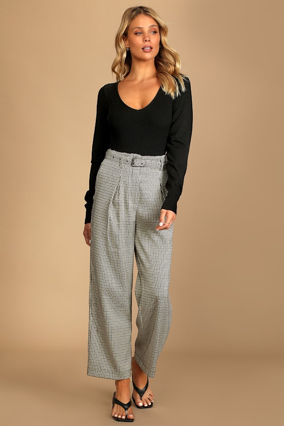 Cozy Basic Black Ribbed Sweater Bodysuit 5