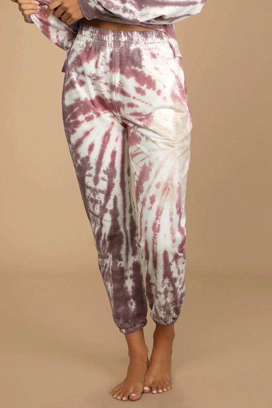 Purple Tie-Dye Joggers - Women's 