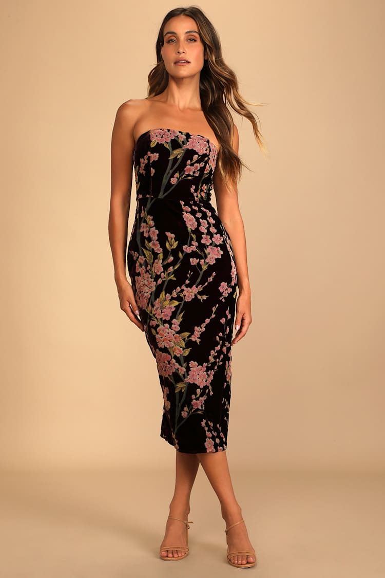 fallen flowers midi dress Petal and Pup Women's Floret Midi Dress
