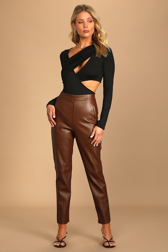 Making the Cut Black Long Sleeve Cutout Bodysuit - thumbnail 2