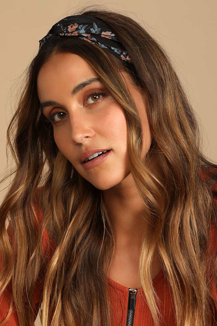 Floral Print Headband Set - Knotted Headbands - Headband Set  display picture 2